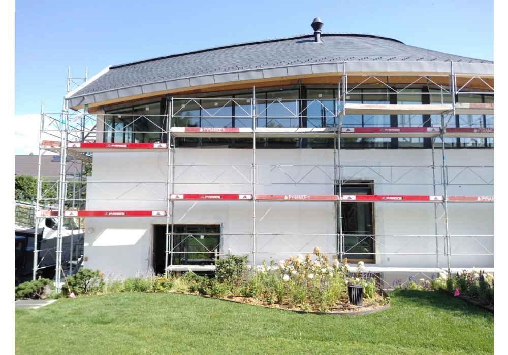 Façade Ouest en chantier