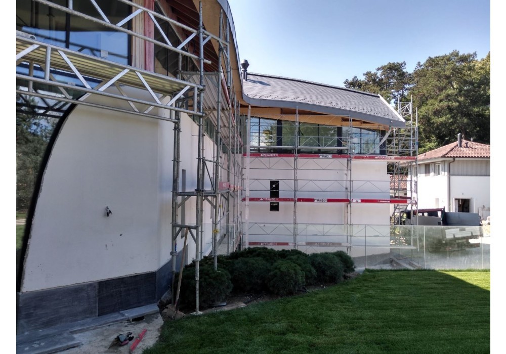 Façade Est en chantier